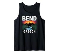 Bend Oregon Mountain River Sunset Tank Top