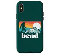 Bend Oregon Retro Bigfoot Mountains Vintage Graphic Case for iPhone X/XS