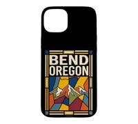 Bend Oregon USA Flag Cascade Mountains Travel Art Case for iPhone 15 Plus
