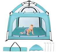 Bend River Portable Baby Playpen with Canopy, Infant Play Yard, Beach Tent, Mosquito Net for Indoor and Outdoor (Green)