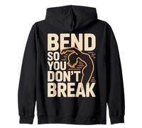 Bend So You Don't Break Yoga Pose Silhouette Flexibility Zip Hoodie