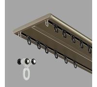 Bendable Aluminium Ceiling Curtain Track - Double Conjoined Rail for Heavy Drapes Perfect for Showers Bedrooms and Open Spaces - Versatile Room Divider Solution