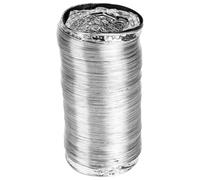 Bendable Aluminium Foil Ducting 0 to 200c for HVAC Bathrooms | Wire Helix Reinforced, Dual Ends Design, Silver Finish, Fits Tight Spaces, Indoor Growers, Inline Fan