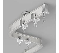 Bendable Aluminum Ceiling ain TrackFlexible Wall/Ceiling Rail forShowers Room DividersSmooth Glide System Easy Installat4.6FT/140CM