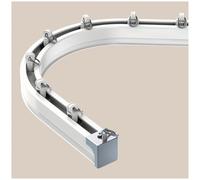 Bendable Aluminum Curtain Track for Bay Windows Ceiling & Wall Mount Sliding Rail Kit Flexible 6.56FT Single Curtain Rod with Silent Rollers Easy Installation