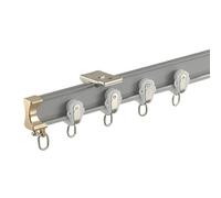Bendable Aluminum Curtain Track System for Curved Bay Windows Flexible Ceiling Rail for Living Room & Bedroom 1.40m Gray Ideal for Custom Drapery Solutions