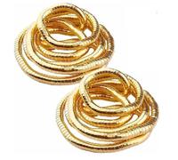 Bendable Bracelet, Infinite Loop Necklace, Snake Wrap Necklace, Bendable Gold, Flexible Adjustable Snake Choker for Women Gift (2pcs-Gold)