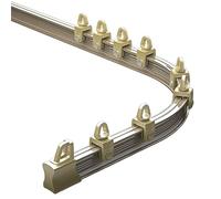 Bendable Ceiling ain Track System with Silent Rollers, High Load-Bearing, 5.7m (18.7ft) d Rail for Bedroom, Living Room, Balcony, Dormi - Flexible &