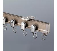 Bendable Ceiling Curtain Track System for Room Dividers Flexible Sliding Rail in Champagne Gold 0.9m/2.9ft Perfect for Curved Curtains and Space Separation