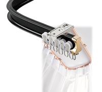 Bendable Curtain Rail for Bay Windows, Adjustable Ceiling and Wall Track for Room Dividers, Shower Curtains, RVs, Aluminium Construction
