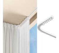 Bendable Curtain Track, Flexible Ceiling Rail for Room Divider, Silent Sliding Frame for Living Room, Balcony, and Loft