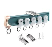 Bendable Curtain Track for Bay Window, Wall and Ceiling Brackets Included, Easy Installation, Ideal for U-Shaped and L-Shaped Windows, Room Divider Curtain Rods