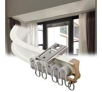 Bendable Curtain Track for Shower Curtains, 100-660cm Ceiling Mount, Smooth Roller Slides, Heavy-Duty Design, Ideal for Curve/Straight Installation, Wall-Mounted Rails