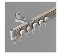 Bendable curtain track rail Ceiling mounted/wall mount metal 4 6 8 10 12 14 16 18 20 22 24 26 28 30ft Flexible heavy duty Cuttable sliding curtain rod system with Silent pulley (Color : Wall