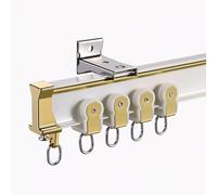 Bendable Curtain Track Rail Wall Mounted, Heavy Duty Bay Window Curved(White,300cm (9.8ft))