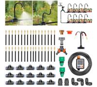 Bendable Drip Irrigation System, 65.6ft-164ft Quick Connector Garden Watering Kit, Automatic Sprinkler for Outdoor Patio, Garden, Greenhouse, Trampoline, Pool