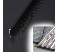 Bendable Floor Transition Strips - Aluminum Edge Trim for Metal Wood & Tile 0.1"-0.6" Threshold DividerBlack 9mm Flooring Transition Solution