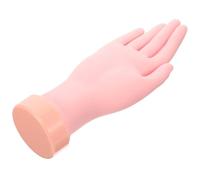 Bendable Human Hand Model for Nail Practice Right Hand Pink Rubber | Realistic Simulation, Flexible Fingers and Stable Support, for Nail Art Learning and Showcasing