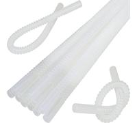 Bendable Straws - 11 inch Long Flexible Straws - Bendy Drinking Straw Reusable - 14 Pack