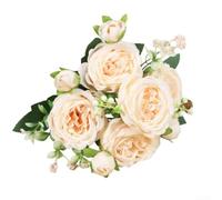 Bendable Wire for stem Peony Bouquet 32cm DIY Decoration Bendable(Light pink)