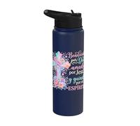 Bendecida Por Dios Amada Por Jesus Guiada Por El Espiritu Stainless Steel Insulated Water Bottle