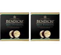 Bendicks Dark Chocolate Mint Fondants, Smooth Fondant Centers Coated in Dark Chocolate, Vegan, 180 g (Pack of 2)