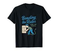 Bending the Rules (and the Wires) Electrician Graphic T-Shirt