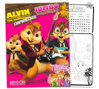 Bendon Alvin and the Chipmunks Coloring and Activity Book - 64 Cartoon Coloring Pages, Activity Sheets, Games, Puzzles, More | Alvin and the Chipmunks Jumbo Coloring Book for Kids