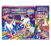 Bendon Lisa Frank Coloring and Activity Pad & Diva Fashions Sticker Dress Up Giant Activity Set - 40+ Activity and Coloring Pages with 250+ Stickers and Fashion Set