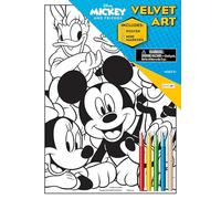 Bendon Mickey Mouse Velvet Art Poster Coloring Kit | Mickey Mouse Poster | Mickey and Friend Coloring | Disney Poster | 5 Mini Markers | Officially Licensed