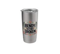 Bendy But Not Broken Botanical EDS Awareness Stainless Steel Insulated Tumbler