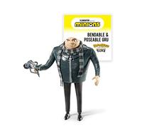 BendyFigs The Noble Collection Minions Gru - Noble Toys 16cm Bendable Posable Collectible Doll Figure With Stand and Mini Accessory