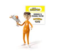 BendyFigs The Noble Collection Minions Victor - Noble Toys 16.5cm Bendable Posable Collectible Doll Figure With Stand and Mini Accessory