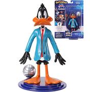BendyFigs The Noble Collection Space Jam 2: A New Legacy Daffy Duck - 7.5in (19cm) Noble Toys Bendable Figure Posable Collectible Doll Figures With Stand