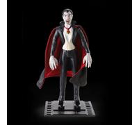 BendyFigs The Noble Collection Universal Monsters Dracula - 7.5in (19cm) Noble Toys Bendable Figure Posable Collectible Doll Figures With Stand