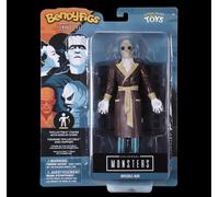 BendyFigs The Noble Collection Universal Monsters Invisible Man - 7.5in (19cm) Noble Toys Bendable Figure Posable Collectible Doll Figures With Stand