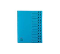 Bene 084800BL Organiser A4 Blue PVC 12 compartments Filing