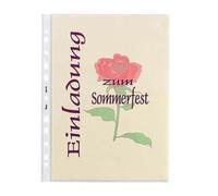 Bene 207365 Punched Pockets A4 Open Top Pack of 25, Transparent