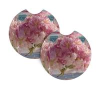 Beneath the Cherry Blossoms Car Interior Cup Holder Pad 2 PCS Car Coasters Scratch-resistant Odorless for Most Cars