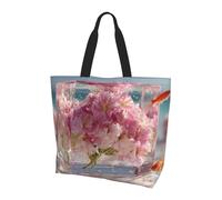 Beneath the Cherry Blossoms Light Women Shoulder Bag Reusable Crossbody Shopping Bag Sturdy and Durable for Daily Commuting