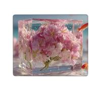 Beneath the Cherry Blossoms Non-Slip Mouse Pad Seven by Nine Inch Horizontal Design for Office Gaming and Laptop Use