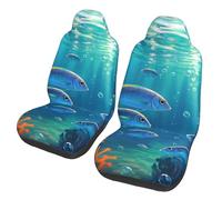 Beneath The Sea Print Seat Covers Car Front Set Of 2 Easy To Install Car Seat Protector Universal Auto Seats Cover For Women Vehicles Trucks