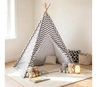 Benebomo Foldable Teepee for Kids - Play Tent, Indoor/Outdoor, 43 * 43 * 55in (Stripe)