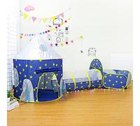 Benebomo kids play tent and tunnel,3-in-1 rocket tent for baby,tent for toddlers,Crawling tunnel,ball pool