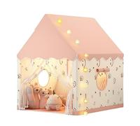 Benebomo Play Tent, Indoor Playhouse, Tent with Smiley Pattern,Princess Castle, Foldable Tent,Pink