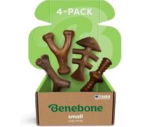 Benebone Indestructible Dog Chew Toy Gift Box for Aggressive Chewers with Wishbone, Fishbone, Stick & Zaggler, Long Lasting Boredom Breakers, 100% Real Flavours, For Small Dogs, Made in the USA.