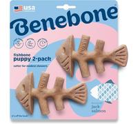 Benebone Puppy Fishbone Dog Chew Toys, Softer for Modest Chewers
