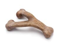 Benebone Puppy Wishbone Dog Chew Toy for Aggressive Chewers, Long Lasting Tough Teething Boredom Breaker for Puppies, Real Bacon Flavour, For Medium Dogs, Made in the USA