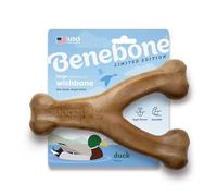 Benebone Wishbone Durable Dog Chew Toy for Aggressive Chewers, Duck, Made in USA, Large