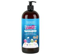 Benecos Family Size 2-in-1 Shampoo & Shower Gel Soft Sweetness | Organic Coconut & Organic Aloe Vera - for Sensitive Skin & Hair - Vegan Body Care - Dermatologically Tested - 950 ml